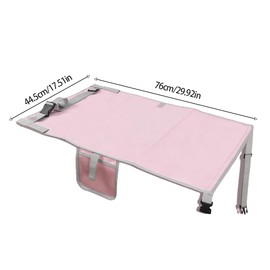 Black Toddler Airplane Bed Seat Extender,Kids Travel Essentials Traveling Airplane Bed with Fasten Belt, Portable Long Trip Flyaway Kid Seats Footrest,Must-Have Travel Bed for Airplane Comfort