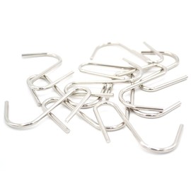 20 Pack Heavy Gauge 8GA 4MM Stainless Steel S Shape Hooks for Kitchen Utensil Rack, Narrow Rear Opening & Large Front Opening to hold Kitchenware Utensils, Pans, Pots, Clothes Bags, Towels, Plants