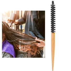 Cepillo de pelo redondo pequeño, peine de peluquería profesional Cepillo de rizador de pelo Peine de maquillaje Cepillo de burlas Accesorio para herramientas de peinado para belleza Solon(dieciséis#)