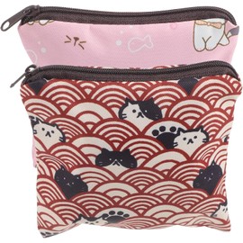 Bolsa de Almacenamiento de Toallas Sanitarias 2 Piezas Poliéster Lavable, para Mochila y Viaje, Diseño Atractivo, Mantiene las Toallas Limpias y Organizadas