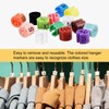 PATIKIL 100pcs Hanger Markers S/M/L/XL Fits Hanger Rod for Garment