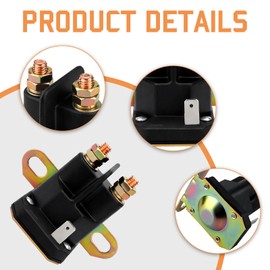 SOLLON 812-1211-211 Starter Relay Starter Relay Solenoid Switch 12V 3 Clamps For Ride On Mower MTD 725-1426 925-1426 925-1426A 725-1426A 725-0771 925-0771 725 -0533 3 US