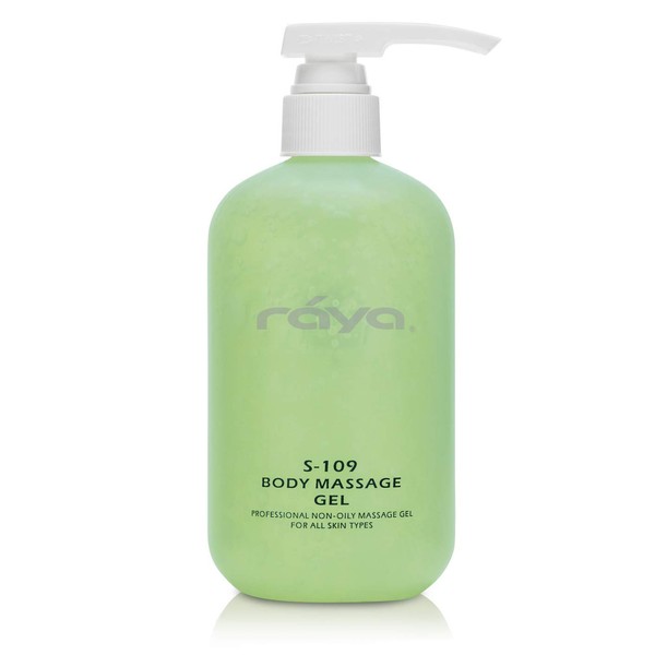 RAYA Body Massage Gel 16 oz (S-109) | Professional Quality, Oil-Free Massage Gel for All Skin | Softens Skin and Relieves Sore Muscles | Helps with Cellulite