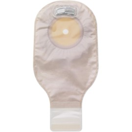 Hollister 8486 Premier 1-Piece 9” Urostomy Pouch & Convex Flextend Barrier, Pack of 5, Transparent, Pre-Sized 1-1/4” Opening