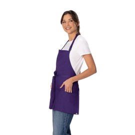 Chef Works Unisex Three Pocket Apron, Purple, One Size
