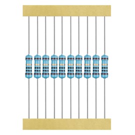 1/4W Resistor Assortment Kit 10R-1M Resistors Set 40 Values 1% 1/4 Watt Metal Film Resistors Pack Resistor Resistor Box (Pack of 600)