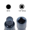 TOP-VIGOR Triple Square Spline Bit Socket, 1/2" Drive x M14