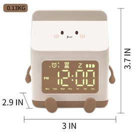 CYMNER Dreamlike Milk Box Alarm Clock: Unique design, versatile functions, awaken sweet life moments!