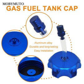 MOBYMUTO CNC Aluminum Gas Fuel Tank Cap, Hexagonal Off-Road Motorcycle Fuel Tank Cap with Breather Valve for Most 50cc 70cc 90cc 110cc 125cc 140cc 150cc 160cc SSR Taotao Coolster Pit Dirt Motor Bike (Gold)