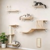 ANWA 6-in-1 Cat Wall Shelves Set, Wooden Cat Wall Climber