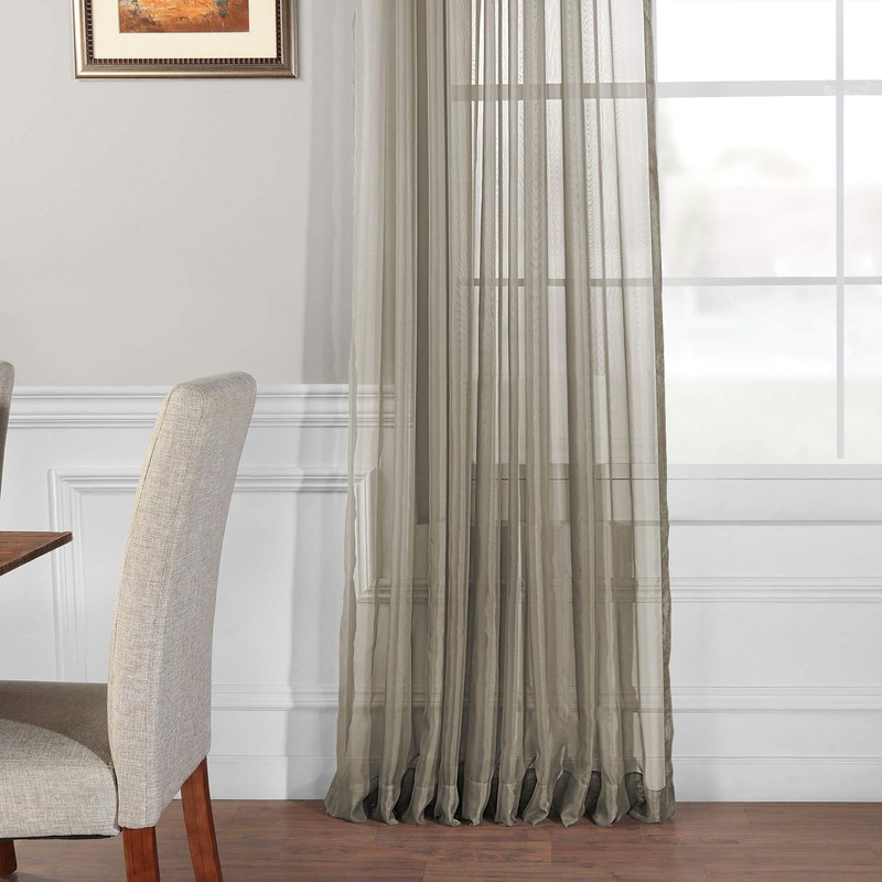 HPD Half Price Drapes Faux Linen Extra Wide Voile Poly