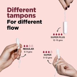 Pee Safe Biodegradable 100% Organic Cotton Tampons Super Plus(Pack of 16) | for Very Heavy Flow | Organic Tampons | Cotton Tampons | Non Applicator Tampons | Free of Chlorine Bleach & Dyes