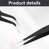 2-Piece Precision Tweezers Esd Tweezers Set Electronic Soldering Accessories Eyelash