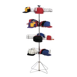 SSWBasics 4-Tier Rotating Standing Hat and Cap Rack Display