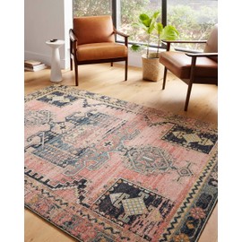 Loloi II Jocelyn Collection JOC-06 Rose / Rose, Transitional 2'-3" x 4'-0" Accent Rug