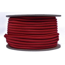 Red 3/16" Shock Cord - BORED PARACORD Marine Grade Shock/Bungee/Stretch Cord 3/16 inch x 100 feet Several Colors - Made in USA