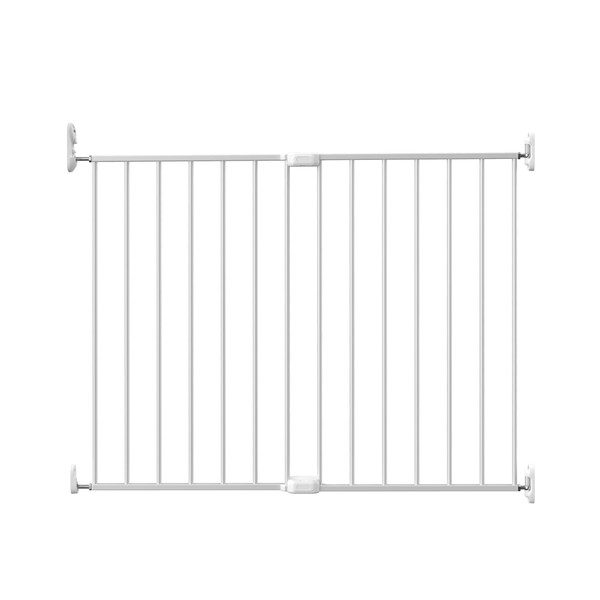 Adjustable Pet Safety Swing Gate, Hardware-Mounted Metal Gate for Stairs