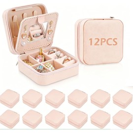 12 Piezas Joyero para Mujer, Caja de Almacenamiento de Joyas, Mini Alhajero