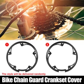 X AUTOHAUX 48 Teeth 10cm 5 Holes Bicycle Bike Crankset Chain Wheel Cover Protection Chain Wheel Protective Cover Black