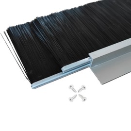 2 Pack Double Layer Door Brush Sweep – 2.5" W x 39.3" L Retsun Heavy Duty W Aluminum Garage Door Bottom Seal | Exterior Roll-Up Door Gap Filler（Double2.5, 2）