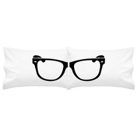 Oh, Susannah Hipster Glasses Pillowcase Set Cool Nerdy Pillows (King) (Two 20x40 King Size Pillowcases)