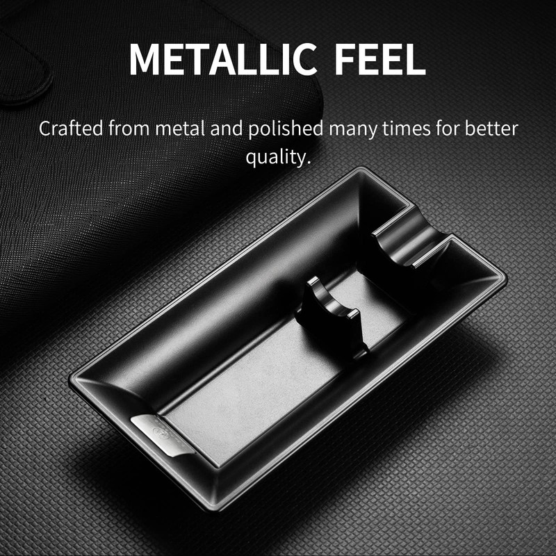 CIGARLOONG Cigar Ashtray, Vintage Large Slot Ashtray for Cigar Lovers