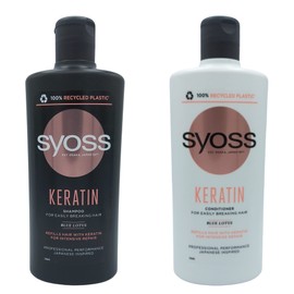 Dash House Keratin Shampoo and Conditioner Bundle Consisting of 1 x 440ml Syoss Keratin Shampoo and 1 x 440ml Syoss Keratin Conditioner