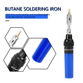 Butangas betrieben Loeten Stift, Fydun Gas Lötkolben Cordless Butan Gas Lötlampe Lötkolben Gun Schweißen Stift Werkzeug 1300 (Blau)