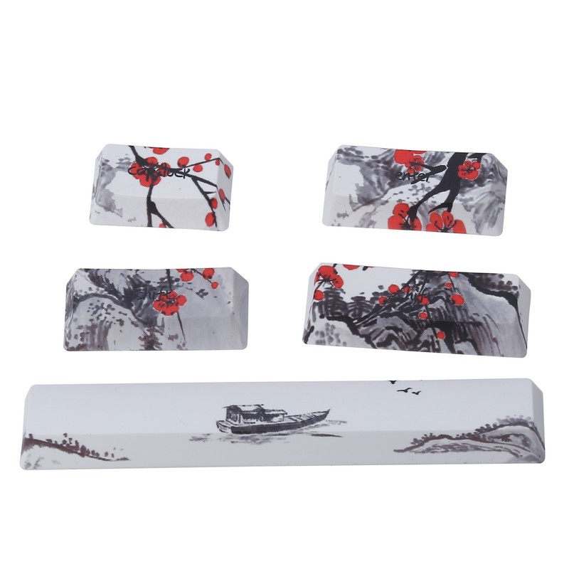 Wangjiang Plum Blossome Keycap Design Compatible with 61/64 for DIY