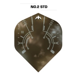 Mission Darts | Solo Dart Flights | 100 Micron | Std Shape | No2 | Saturn | 5 Sets of 3 Flights (5XF4465)