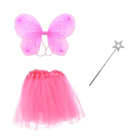 Zac's Alter Ego 3 Piece Fancy Dress Butterfly Wings, Wand & Tutu Fairy Set