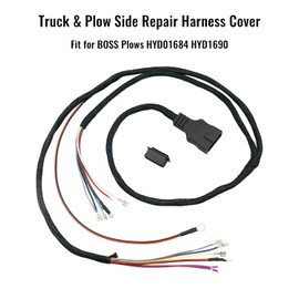 11 Pin Plow Side Light Wiring Harness Replace 26347 26377 Fit for Western SnowEx Plows Fisher Blizzard, 3 Plug Snowplow Light Harness with Dust Cover