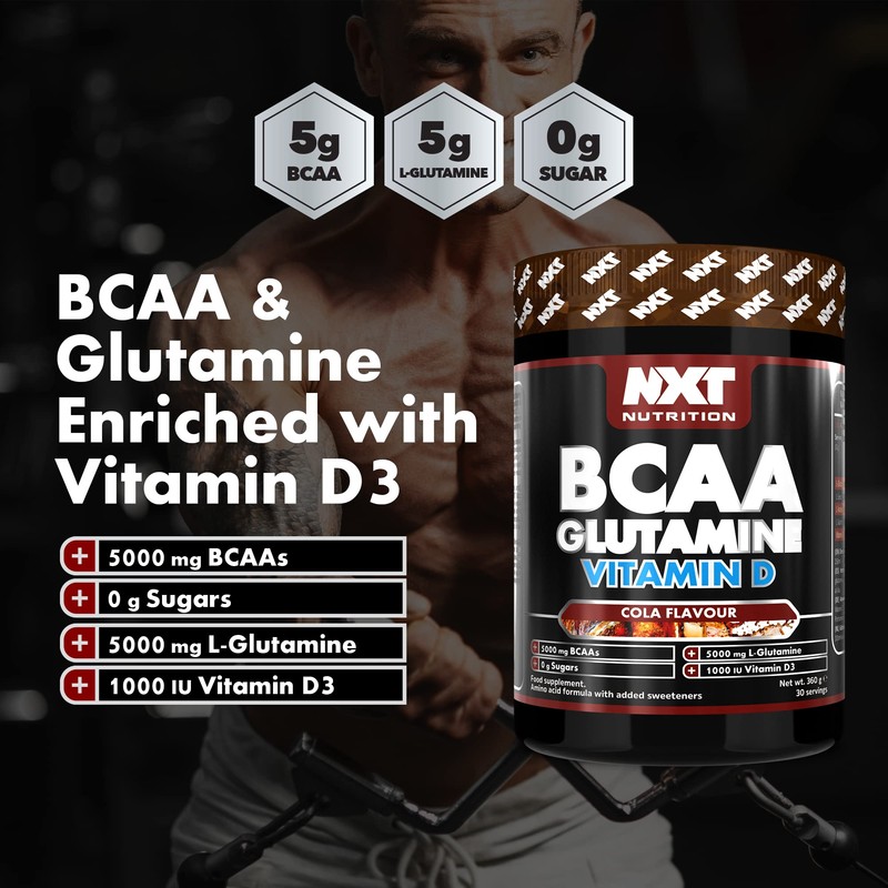 NXT Nutrition BCAA, Glutamine & Vitamin D | BCAAs Amino