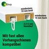 Rollina Curtain Hooks 8 mm (Pack of 100) - Curtain