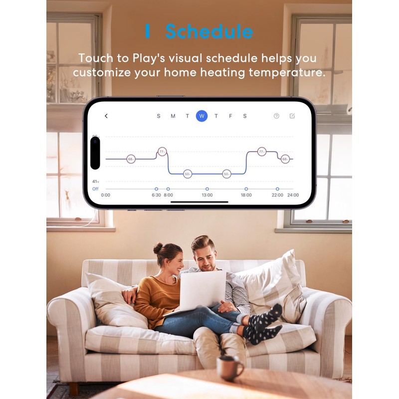 meross Smart Thermostat for Electric Baseboard and in-Wall Heaters Work