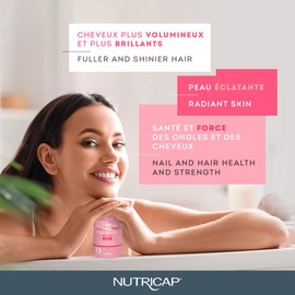 Nutricap Gummies Biotin 5000 mcg - Hair Growth & Nail Strengthener - Zinc & Vitamins - Blueberry & Raspberry Flavour - Vegan - 3 Months