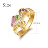 Clataly Rainbow Unicorn Ring with Rhinestone Opening Adjustable Cartoon Unicorn