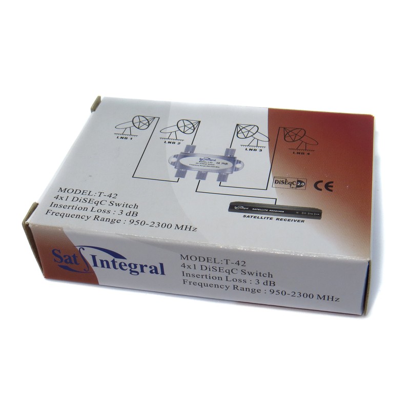 DiSEqC 4x1 950-2300 MHz Satellite Switch 2.0 SatIntegral T-42