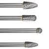 Bestgle 4 Pieces Carbide Bar Bits Tungsten Steel Grinding Head