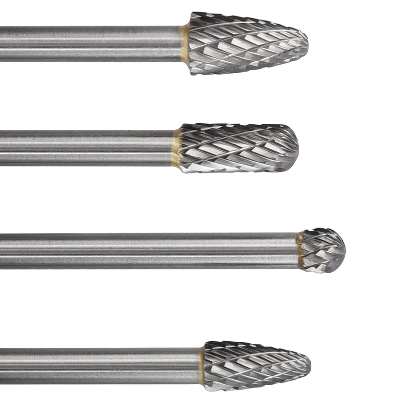 Bestgle 4 Pieces Carbide Bar Bits Tungsten Steel Grinding Head