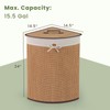 MAT EXPERT Bamboo Laundry Basket, 58 L Clothes Hamper with