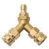 Tool Daily Pressure Washer Tee, Splitter Coupler, Quick Connect Two