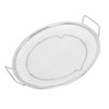 Stainless Steel Fruit Basket Double Handles Metal Mesh Drain Round
