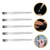 Ipetboom 5pcs Stainless Steel Tweezers Kit Flat Tip Multi Functional