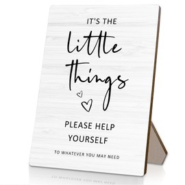 HYKDFMNCJ Wedding bathroom favor sign, Wedding Wooden Stand 5x7 Inch, Bridal Shower Decor, Engagement Party Welcome Sign