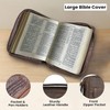 LEATHER VILLAGE Large Leather Bible Cover with Carry Handle &