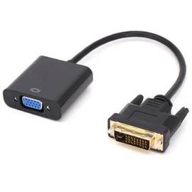 APICH Adaptador Convertidor DVI a VGA, Convertidor Activo DVI-D a VGA, DVI-D 24+1 Macho a Hembra, Soporta 1080p