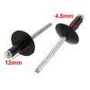 sourcing map Aluminium Open End Large Flange Blind Rivets 4.8
