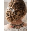 Unicra Bride Wedding Flower Hair Pins Bridal Pearl Hair Piece