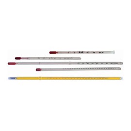 Thermco ACC535S1 Spirit Filled Thermometer for Tissue Flotation Bath, -15 to 105°C Range, 1.0C Division, Total Immersion, 145mm Length